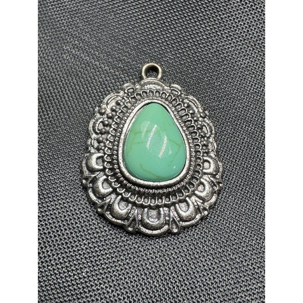 Lovely Vintage Blue Green Faux Turquoise Pendant